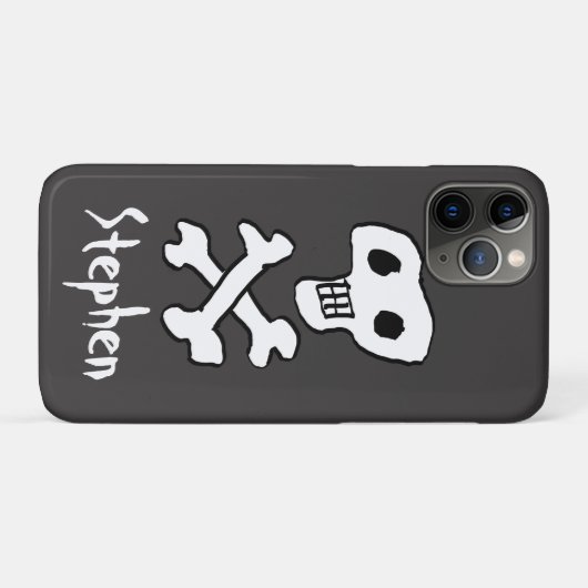 Piraten-Skull und Crossbones-Design Case-Mate iPhone Hülle (Rückseite (Horizontal))