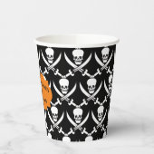 Piraten Skulls und Knochen Happy Halloween Pappbecher (Links)