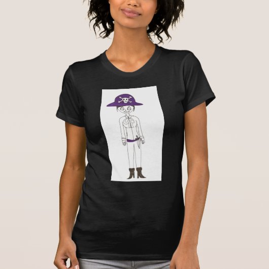 Piraten-Stichmädchen T-Shirt (Vorderseite)