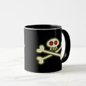 Piraten-Symbol-Tasse Tasse (VorderseiteRechts)