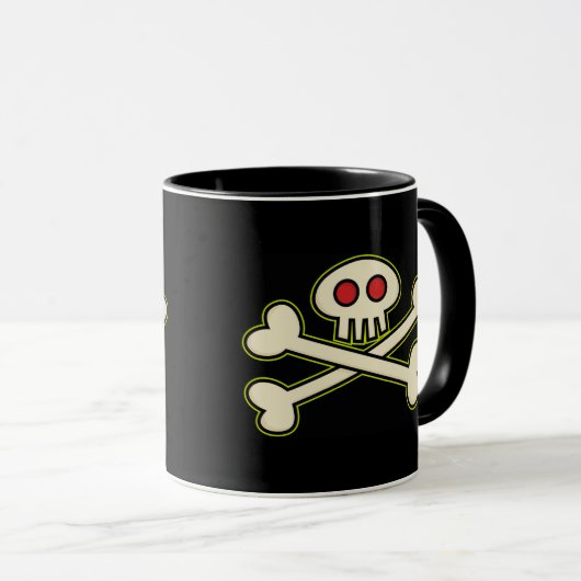 Piraten-Symbol-Tasse Tasse (VorderseiteRechts)
