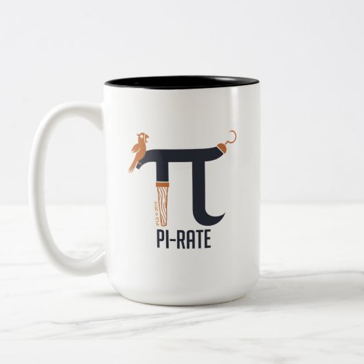 Piraten-Symbol Zweifarbige Tasse (Links)