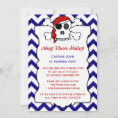 Piraten-Thema-Geburtstags-Party Einladung (Rückseite)