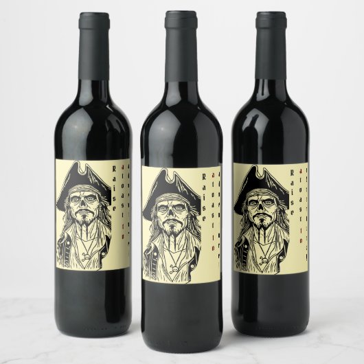 Piraten-Thema mit Personalisiertem Advent Weinetikett (Flaschen)