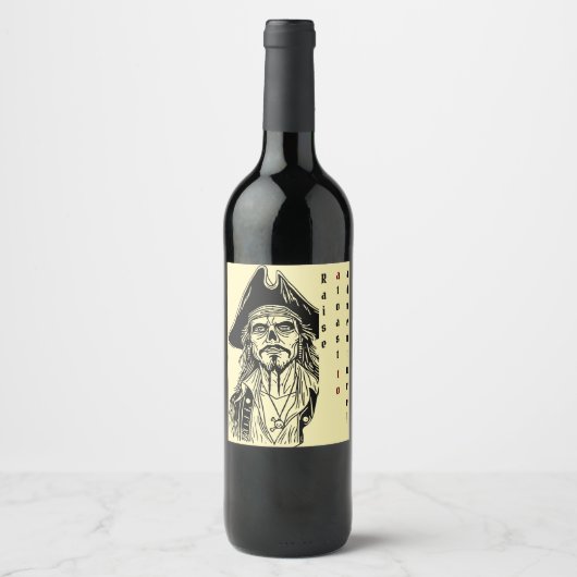 Piraten-Thema mit Personalisiertem Advent Weinetikett (Vorderseite)