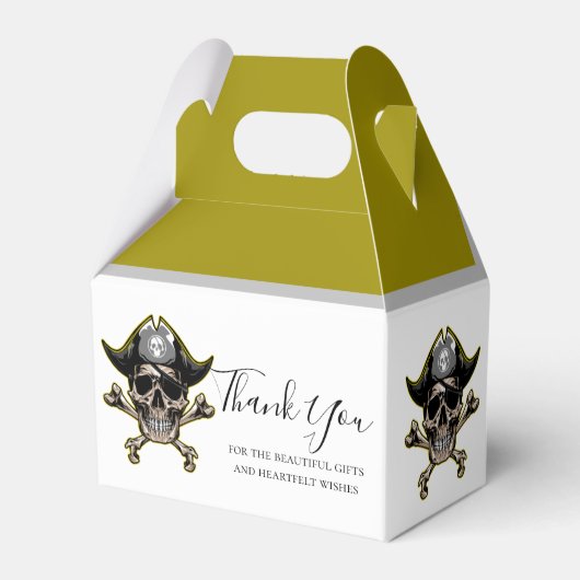 Piraten Themenpartei Erwachsene Cross Bones Gefall Geschenkschachtel (Vorderseite)