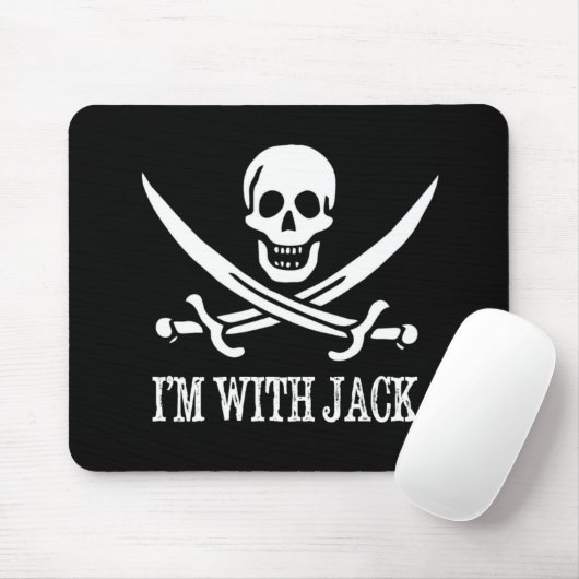 Piraten-Totenkopf mit gekreuzter Knochen-Flagge: Mousepad (Mit Mouse)