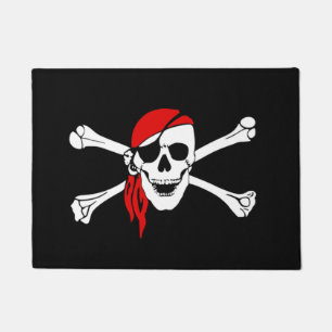 Piraten-Totenkopf mit gekreuzter Knochen Fußmatte