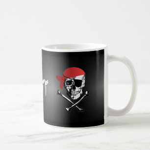 Piraten-Totenkopf mit gekreuzter Knochenschale Kaffeetasse