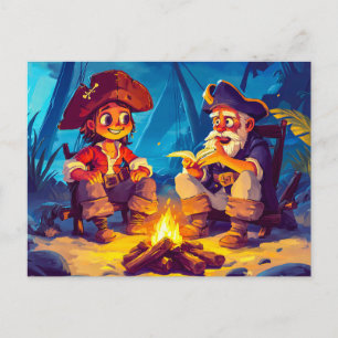 Piraten und Altes Segeln Erlebniswelt am Campfire Postkarte