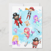 Piraten und Mermaid zum Geburtstag Einladung (Rückseite)