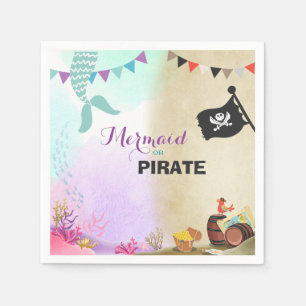 Piraten und Mermaids Geburtstagsfeier Napkins Serviette