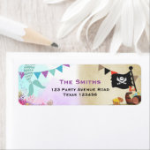 Piraten und Mermaids-Rücksendeadressen-Aufkleber (Insitu)