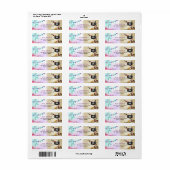 Piraten und Mermaids-Rücksendeadressen-Aufkleber (Vorne)