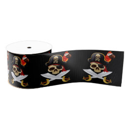 Piraten und Papageien Grosgrain Ribbon Ripsband