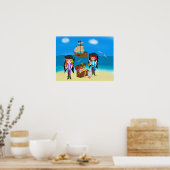 Piraten und Schätze Poster (Küche)