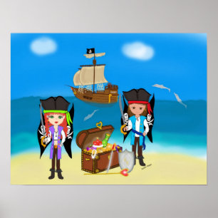 Piraten und Schätze Poster