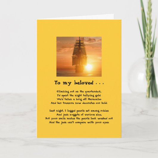 Piraten-Valentinstag-Karte! Feiertagskarte (Vorderseite)