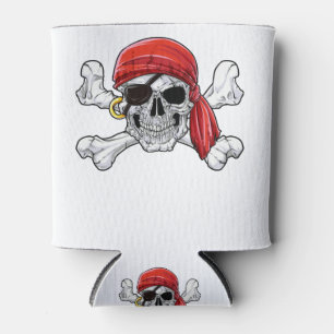 Piraten Vater T Shirt Piratenflagge Skull & Crossb Dosenkühler