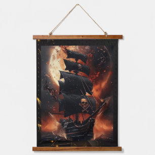 Piraten Wandbehang-Teppich Wandteppich Mit Holzrahmen