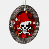 Piraten-Weihnachten Keramik Ornament (Rechts)