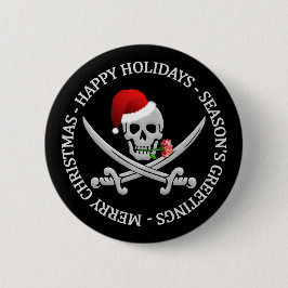 Piraten-Weihnachtsknopf Button