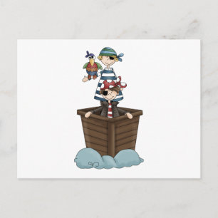 Piraten ・ Zwei Piraten in einem Boot Postkarte