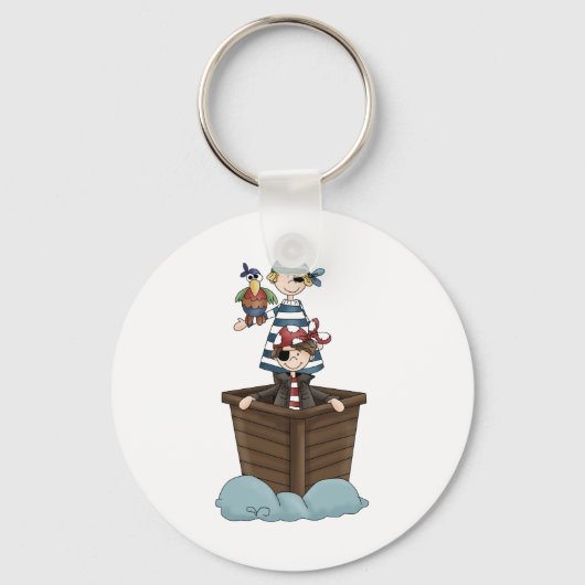 Piraten ・ Zwei Piraten in einem Boot Schlüsselanhänger (Vorderseite)
