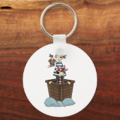 Piraten ・ Zwei Piraten in einem Boot Schlüsselanhänger (Vorderseite)