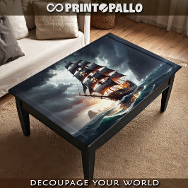 Piratenallee über stürmische Wellen und Meere sege Seidenpapier