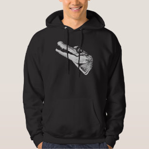 Piratenalligator mit Augenpatchschädel Hoodie