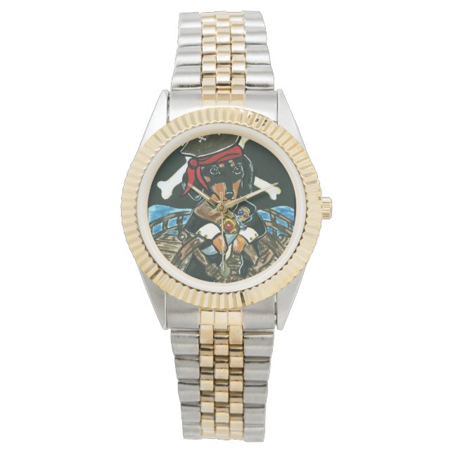 Piratenaufkleber Armbanduhr (Vorderseite)