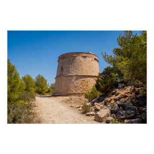 Piratenausguckturm in Portinatx, Ibiza Poster