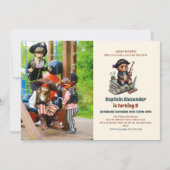 Piratenbär Geburtstagsparty Einladung (Vorderseite)