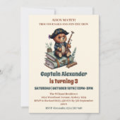 Piratenbär Geburtstagsparty Einladung (Vorderseite)