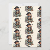 Piratenbär Geburtstagsparty Einladung (Rückseite)