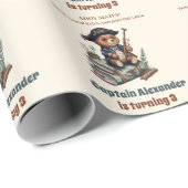Piratenbär Geburtstagsparty Geschenkpapier (Rolleneckpunkt)