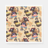 Piratenbär Serviette (Vorderseite)