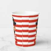 Piratenbecher mit Namen Stripy Sailor Pappbecher (Links)