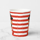 Piratenbecher mit Namen Stripy Sailor Pappbecher (Rechts)