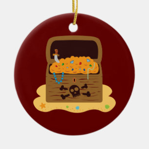 Piratenbeute Schatzkiste Keramikornament