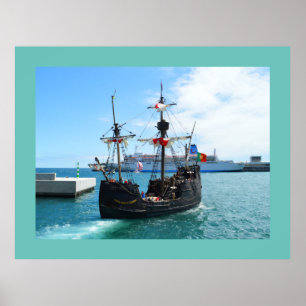 Piratenboot in Madeira Poster