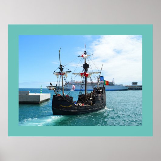Piratenboot in Madeira Poster (Vorne)
