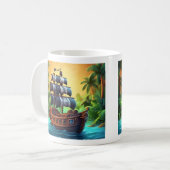 Piratenboot Kaffeetasse (Vorderseite Links)