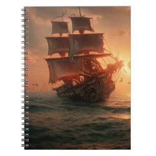 Piratenboot Notizblock