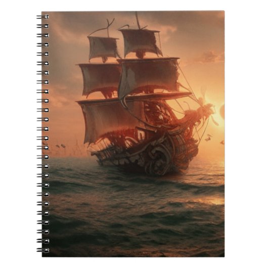 Piratenboot Notizblock (Vorderseite)