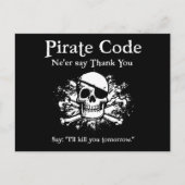 Piratencode: Vielen Dank Postkarte (Vorderseite)