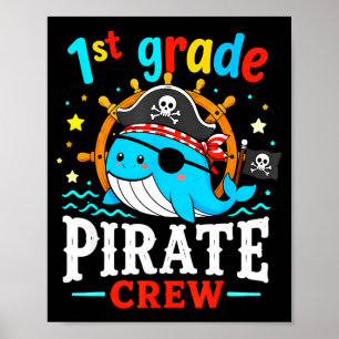 Piratencrew-Walfisch-Lehrer-Schüler der 1. Klasse Poster