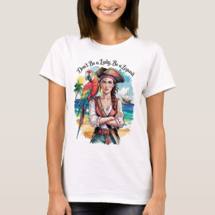 Piratendame Piratin Schönheit An Deck T-Shirt