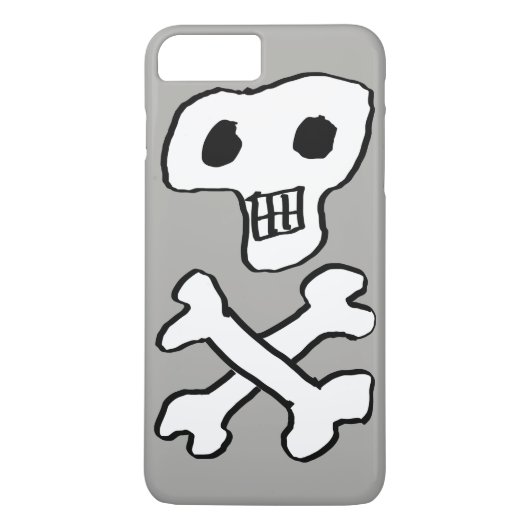 Piratendesign auf Schädel und Kreuzknochen Case-Mate iPhone Hülle (Rückseite)